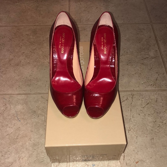 Sergio Rossi Shoes - Sergio Rossi Pelle Anguilla red heels